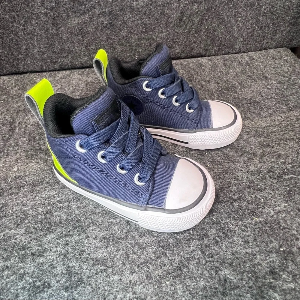Converse Chuck Taylor All Star Axel Sneaker Infant Baby Navy/Green Shoes Size 3